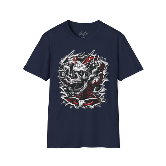 Smokey Scholars Softstyle Tee – Navy & Red - Smokey Scholars