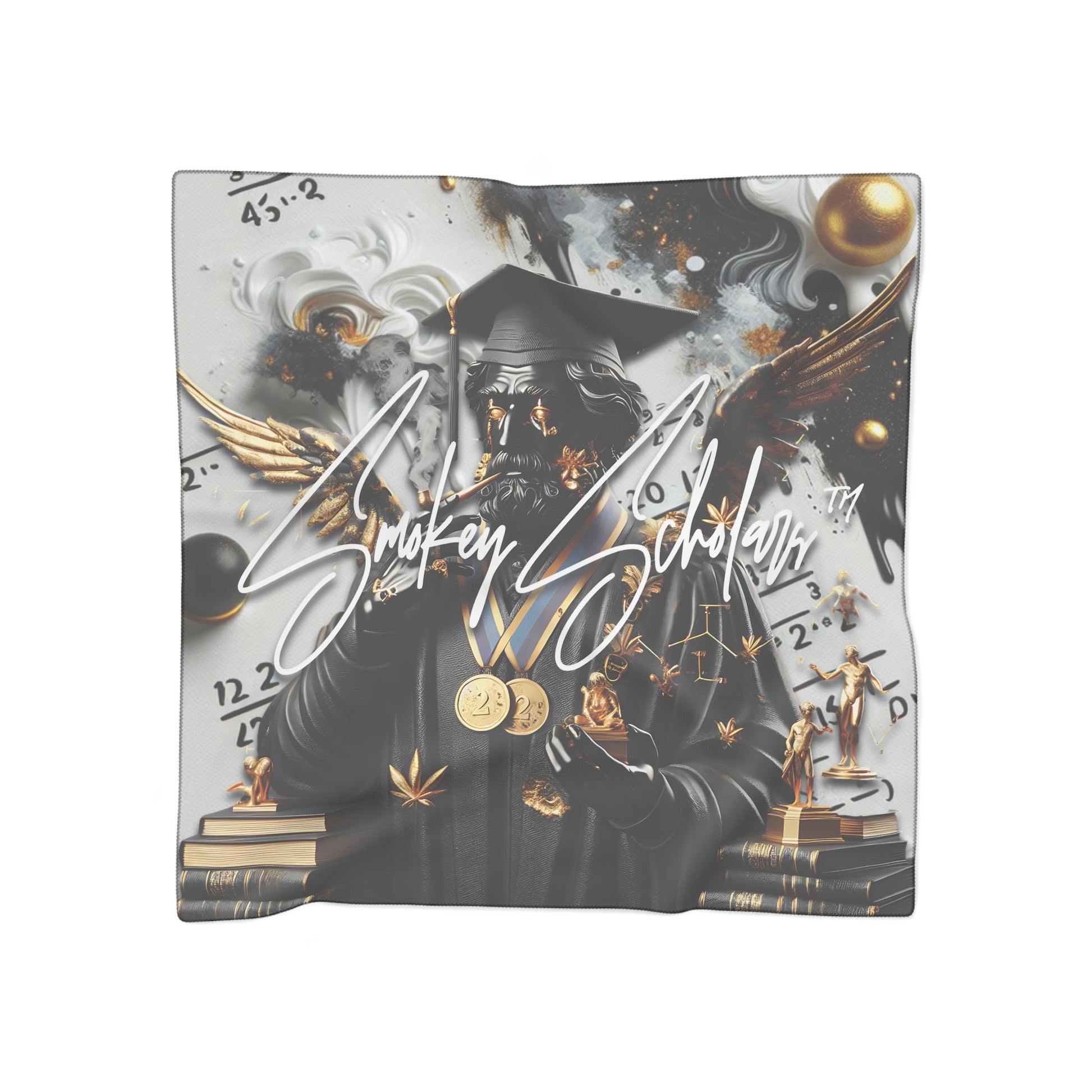 Smokey Scholars Blk Stone  Poly Scarf - Smokey Scholars