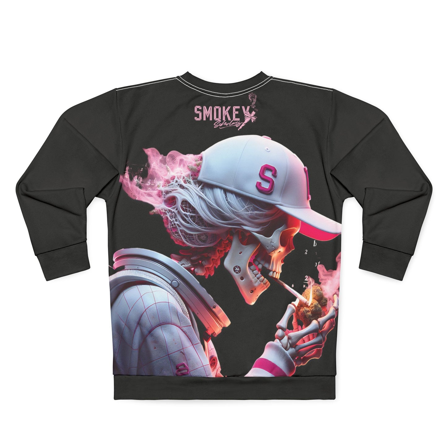 Smokey Scholars Tm Black & Pink Astroskele Unisex Sweatshirt - Smokey Scholars