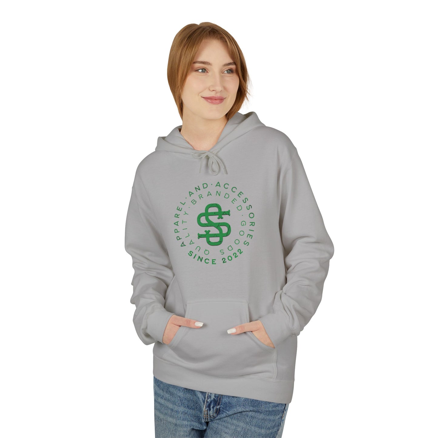 Smokey Scholars TM Green Bridge Unisex Midweight Softstyle Fleece Hoodie - Smokey Scholars