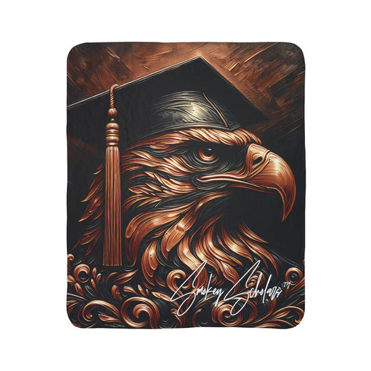 Smokey Scholars Copper Eagle Fleece Sherpa Blanket - Smokey Scholars