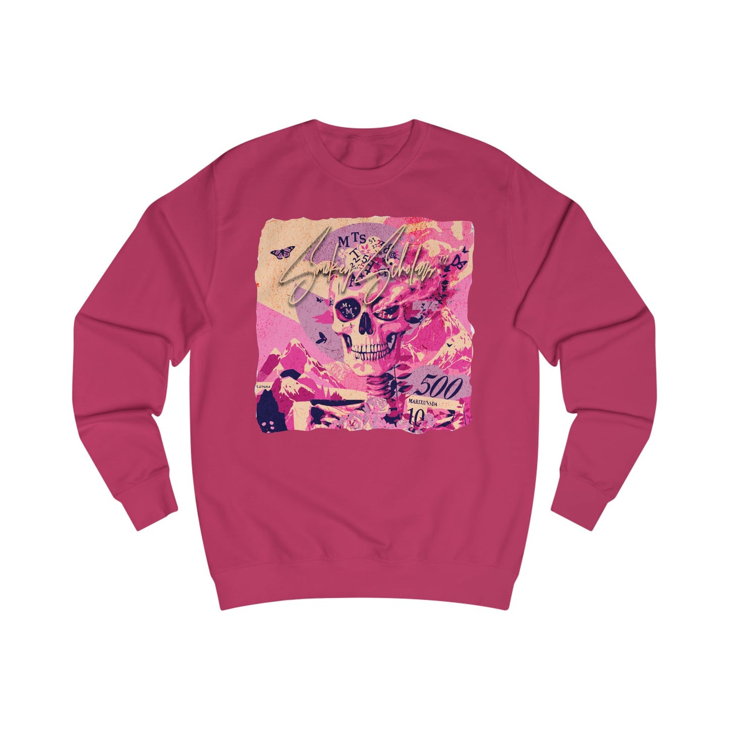 Smokey Scholars TM Skull Collage Unisex Sweatshirt