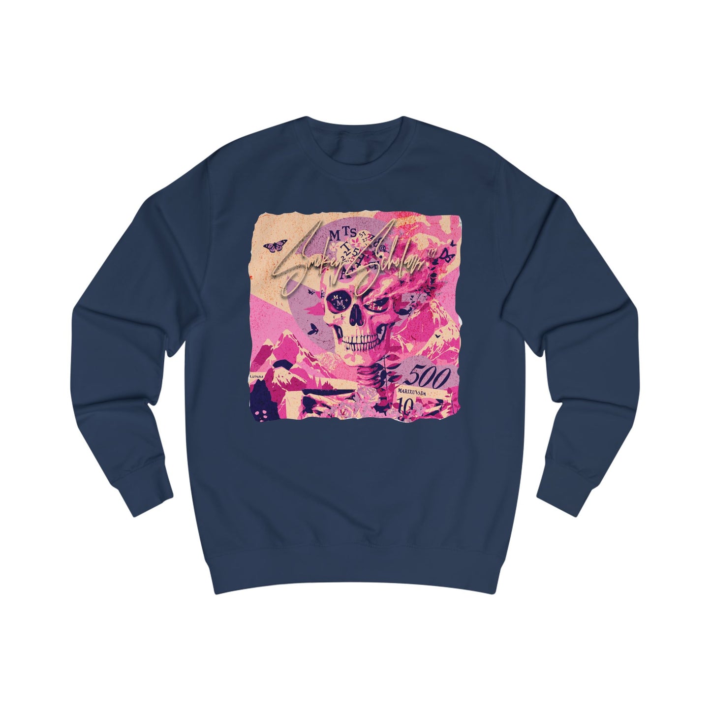 Smokey Scholars TM Skull Collage Unisex Sweatshirt