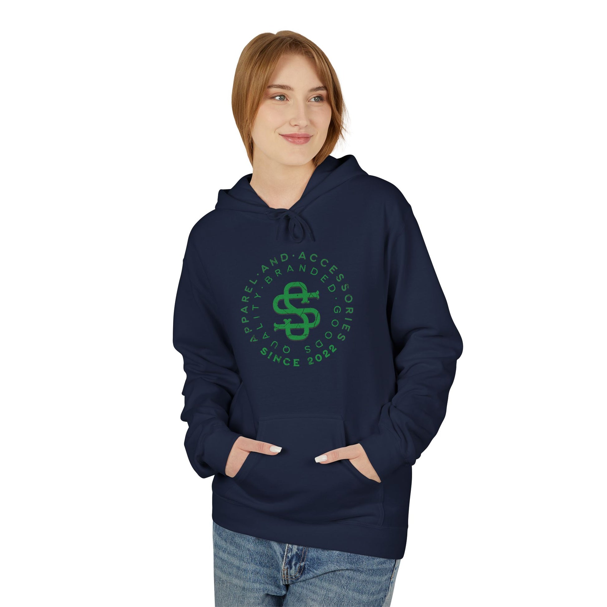 Smokey Scholars TM Green Bridge Unisex Midweight Softstyle Fleece Hoodie - Smokey Scholars