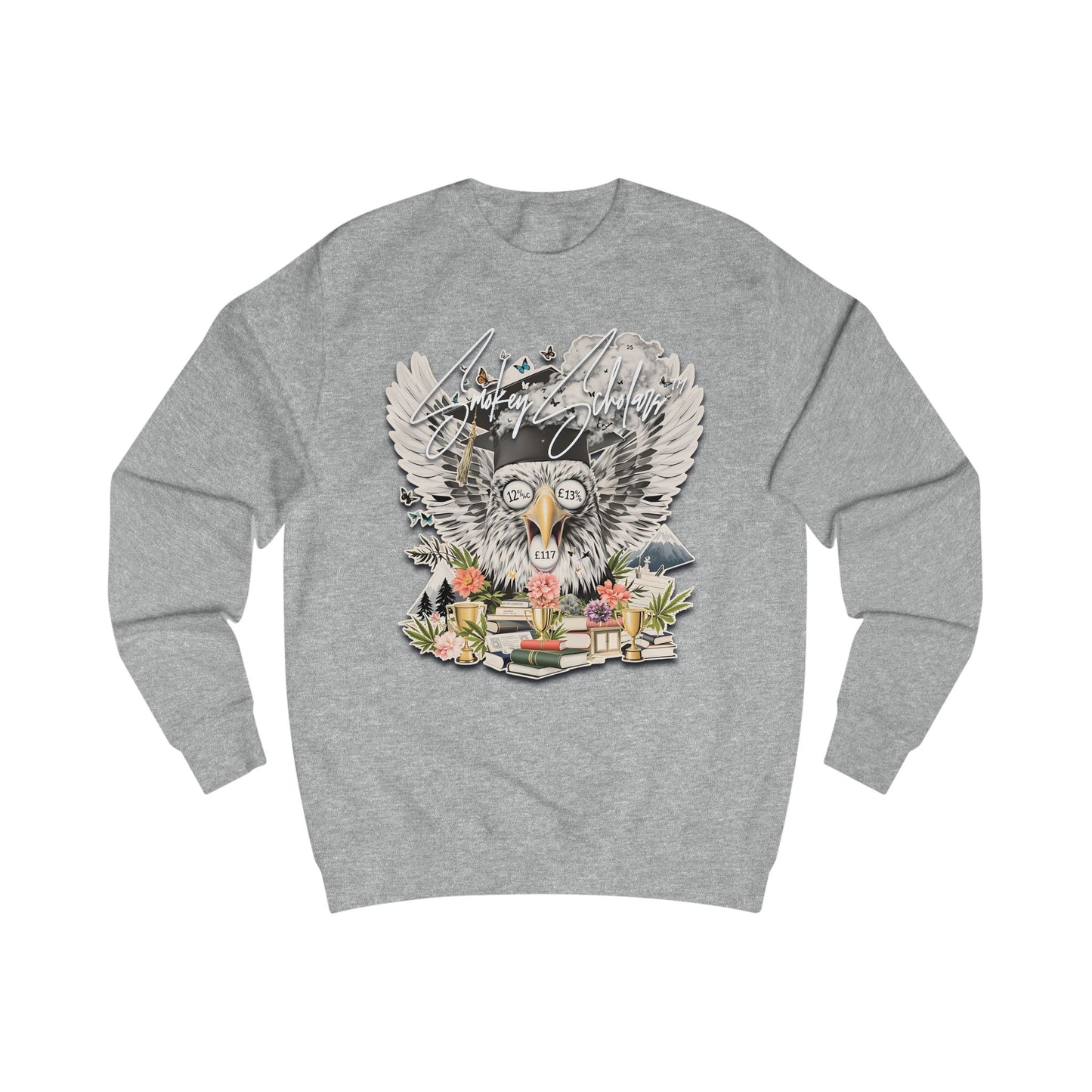 Smokey Scholars Eagle Collage Sweatshirt — Big Eye Eagle Graphic