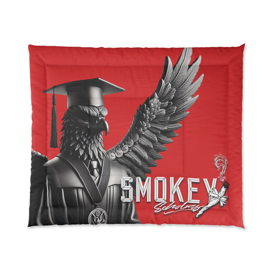 Smokey Scholars Red Steel Eagle Comforter - Smokey Scholars