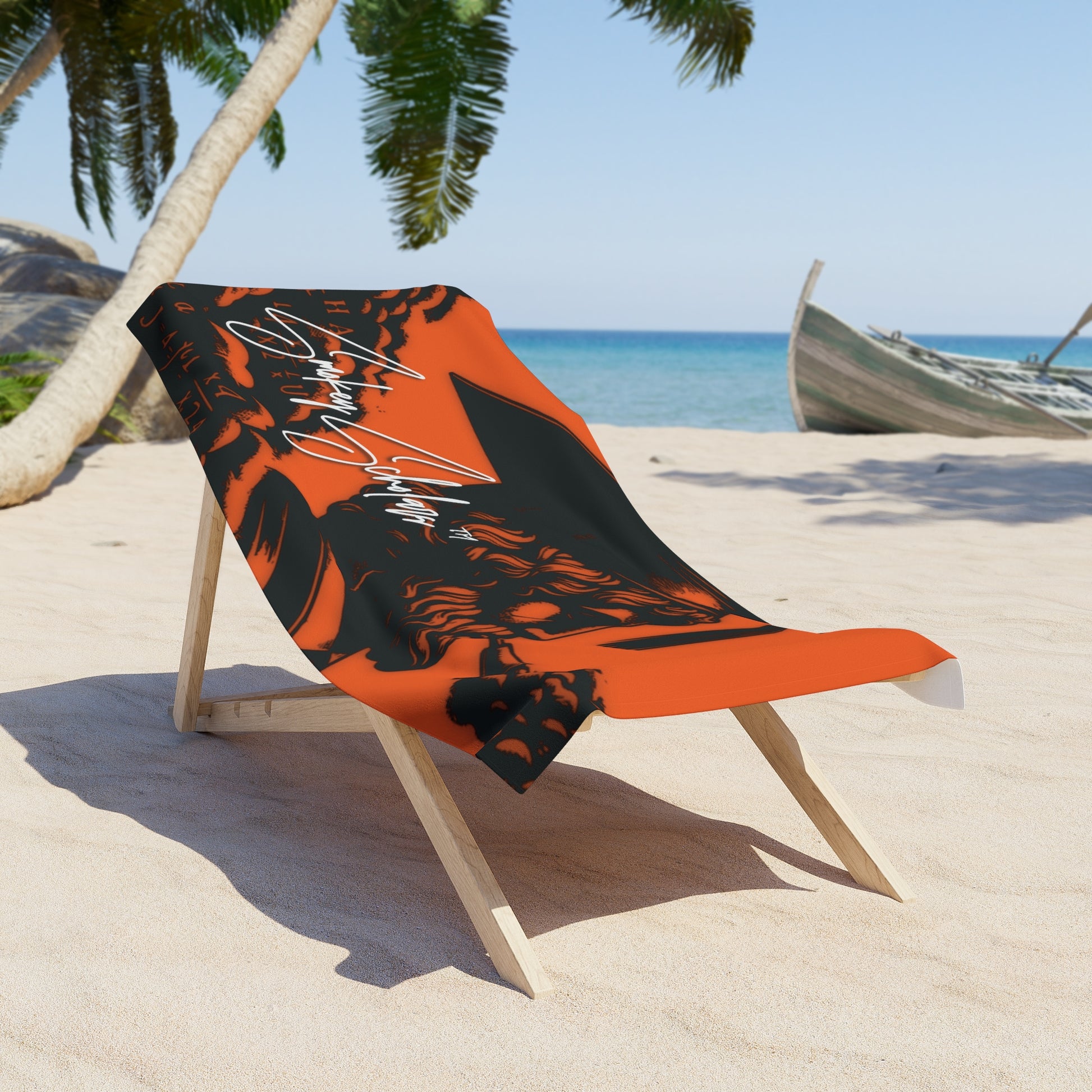 Smokey Scholars Orange Problem Solver Beach Towel - Smokey Scholars