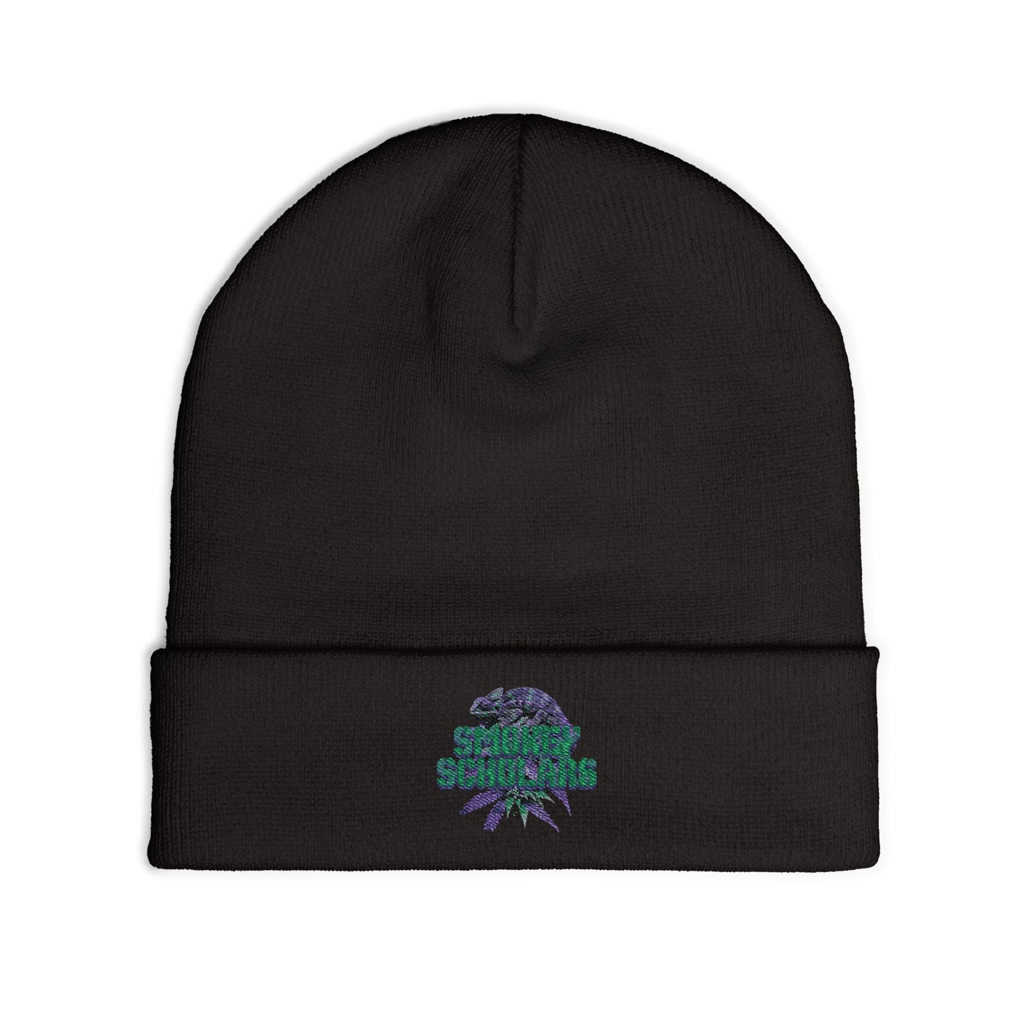 Smokey Scholars Purple Chameleon Bud Knit Beanie (Embroidered) - Smokey Scholars