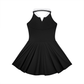 Smokey Scholars Women's Collared Halter A-Line Tennis Dress