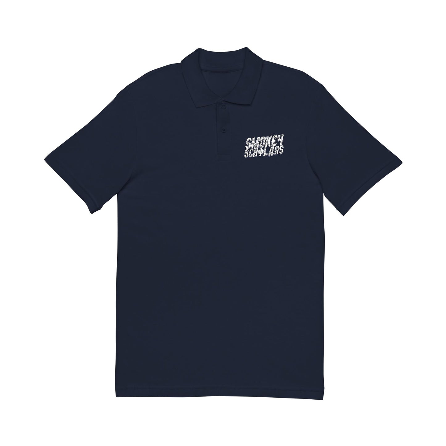 Smokey Scholars Blue Skele Unisex Pique Polo Shirt (Embroidery)