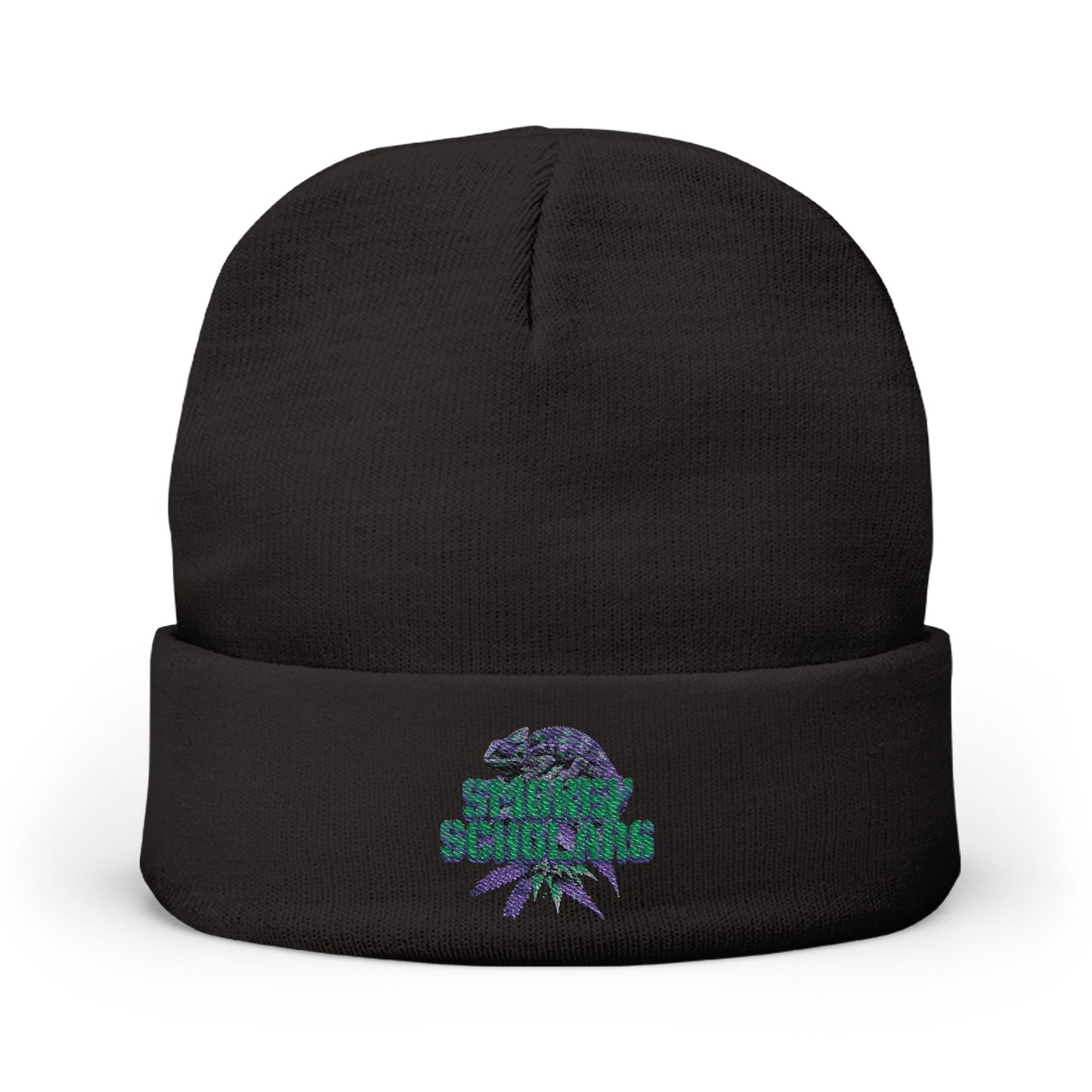 Smokey Scholars Purple Chameleon Bud Knit Beanie (Embroidered) - Smokey Scholars