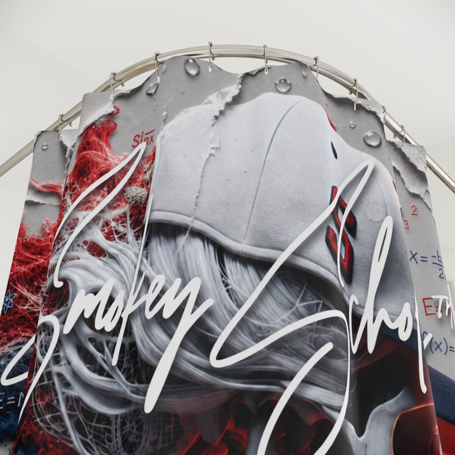 Smokey Scholars Astro Skelly Shower Curtain - Smokey Scholars
