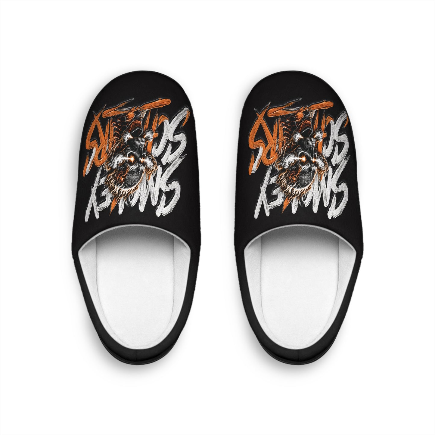 Smokey Scholars Orange Skelly Indoor Slippers - Smokey Scholars