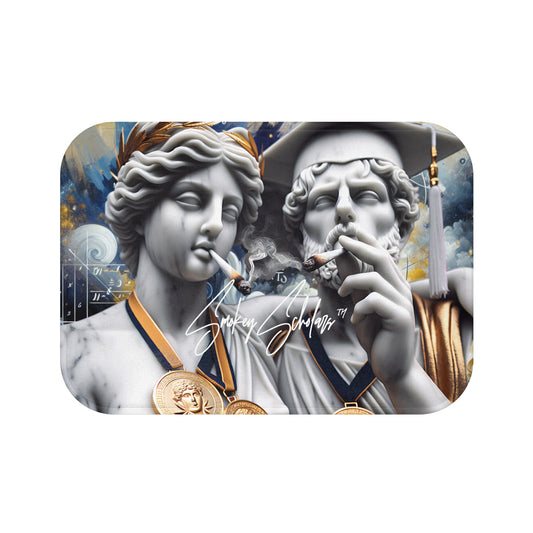 Smokey Scholars Couple Statue Bath Mat - Smokey Scholars