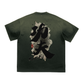 Vintage Washed Tiger Stripes Dyed Gradient T-Shirt - 250 GSM - Smokey Scholars