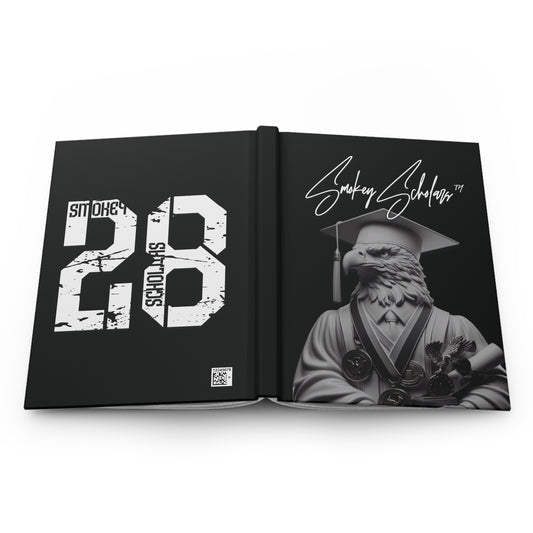 Smokey Scholars Blk White Eagle Hardcover Journal Matte - Smokey Scholars