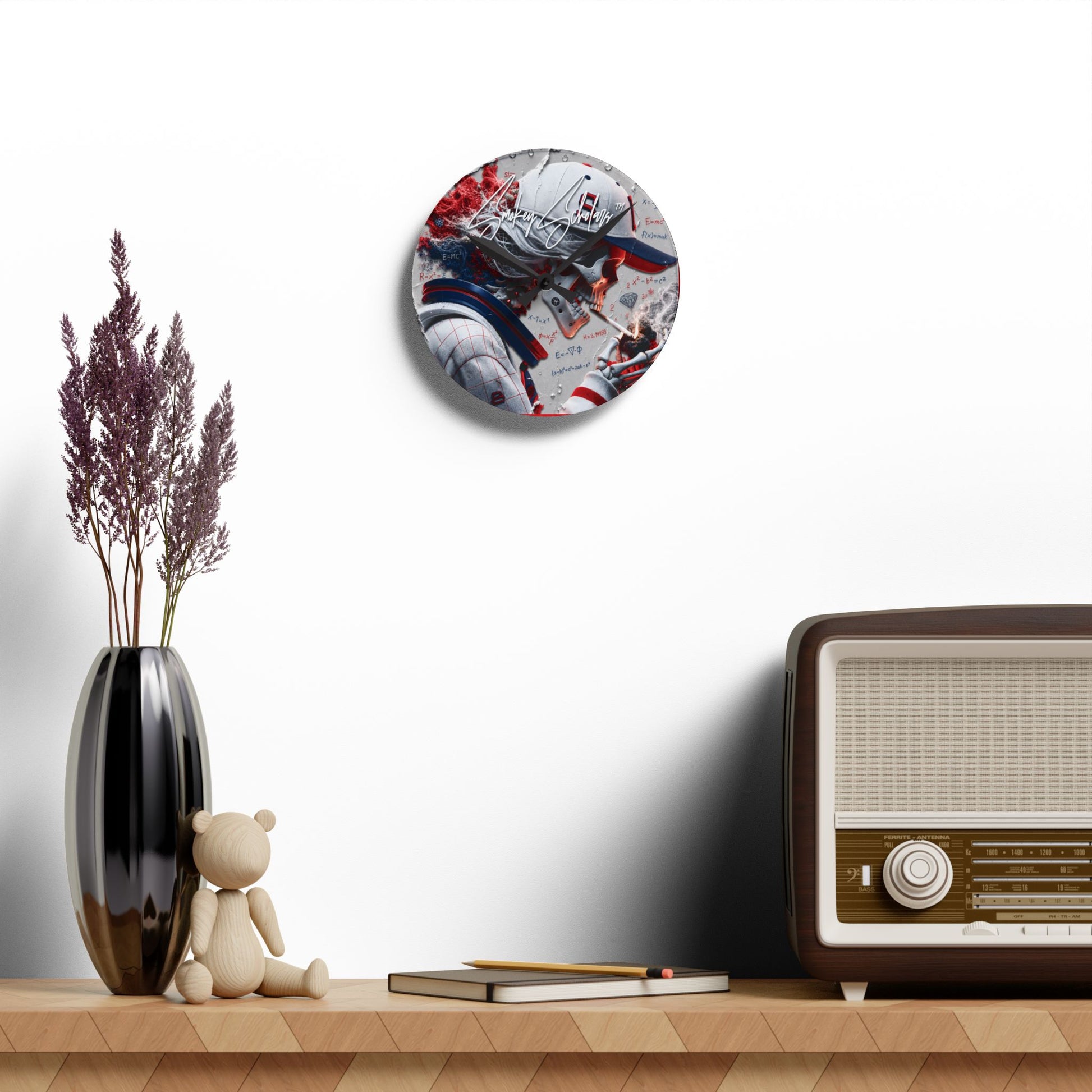 Smokey Scholars Astro Skelly Wall Clock - Smokey Scholars