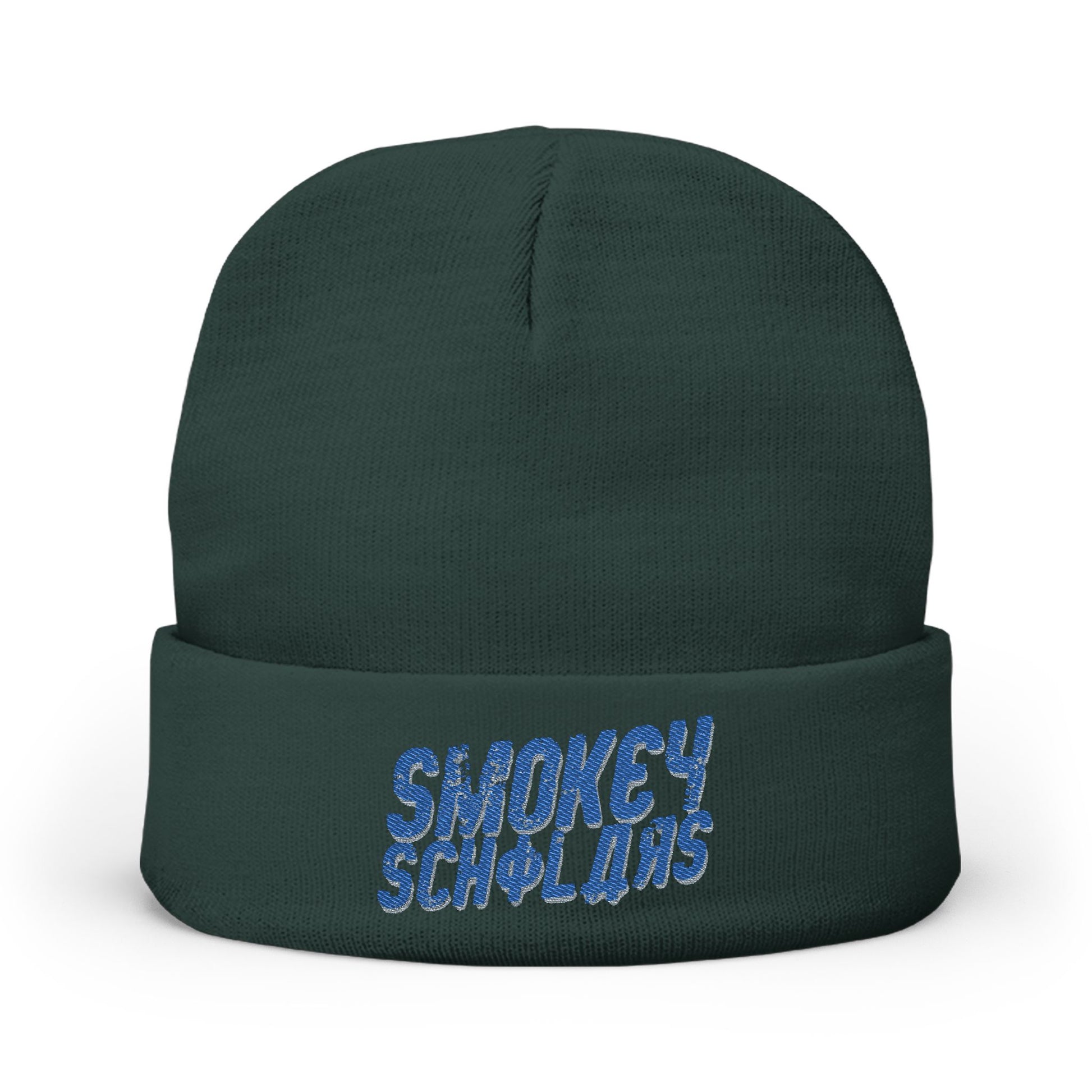 Smokey Scholars TM Gamma Smoke Knit Beanie (Embroidery) - Smokey Scholars