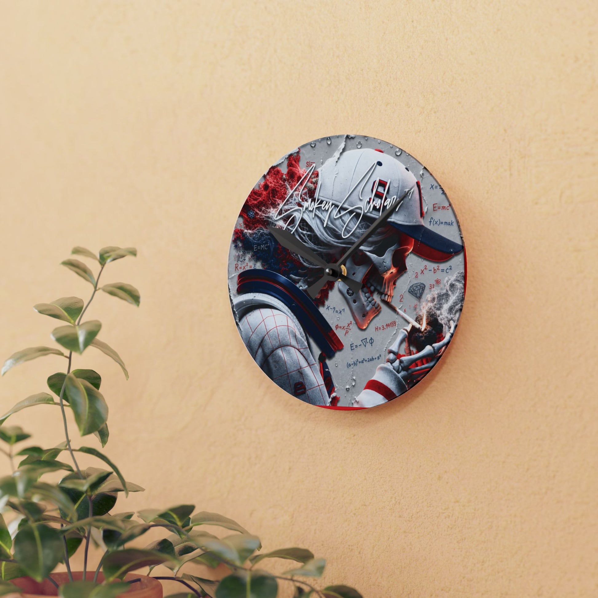 Smokey Scholars Astro Skelly Wall Clock - Smokey Scholars
