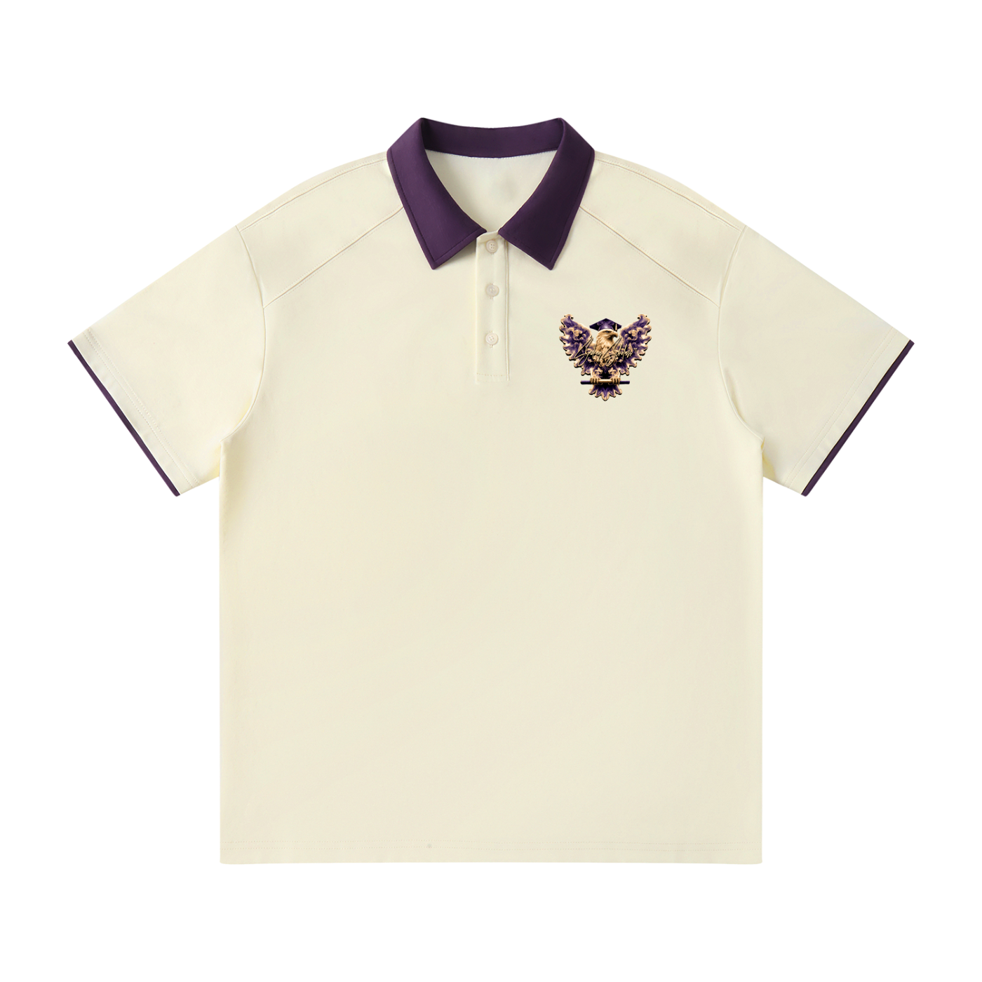 Smokey Scholars Contrast Collar Raglan Polo Shirt - Smokey Scholars