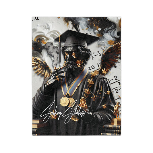 Smokey Scholars Blk Stone Velveteen Microfiber Blanket - Smokey Scholars