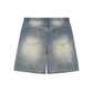 Smokey Scholars TM Faded Distressed Baggy Denim Shorts - Smokey Scholars