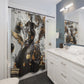 Smokey Scholars Blk Stone Shower Curtain - Smokey Scholars
