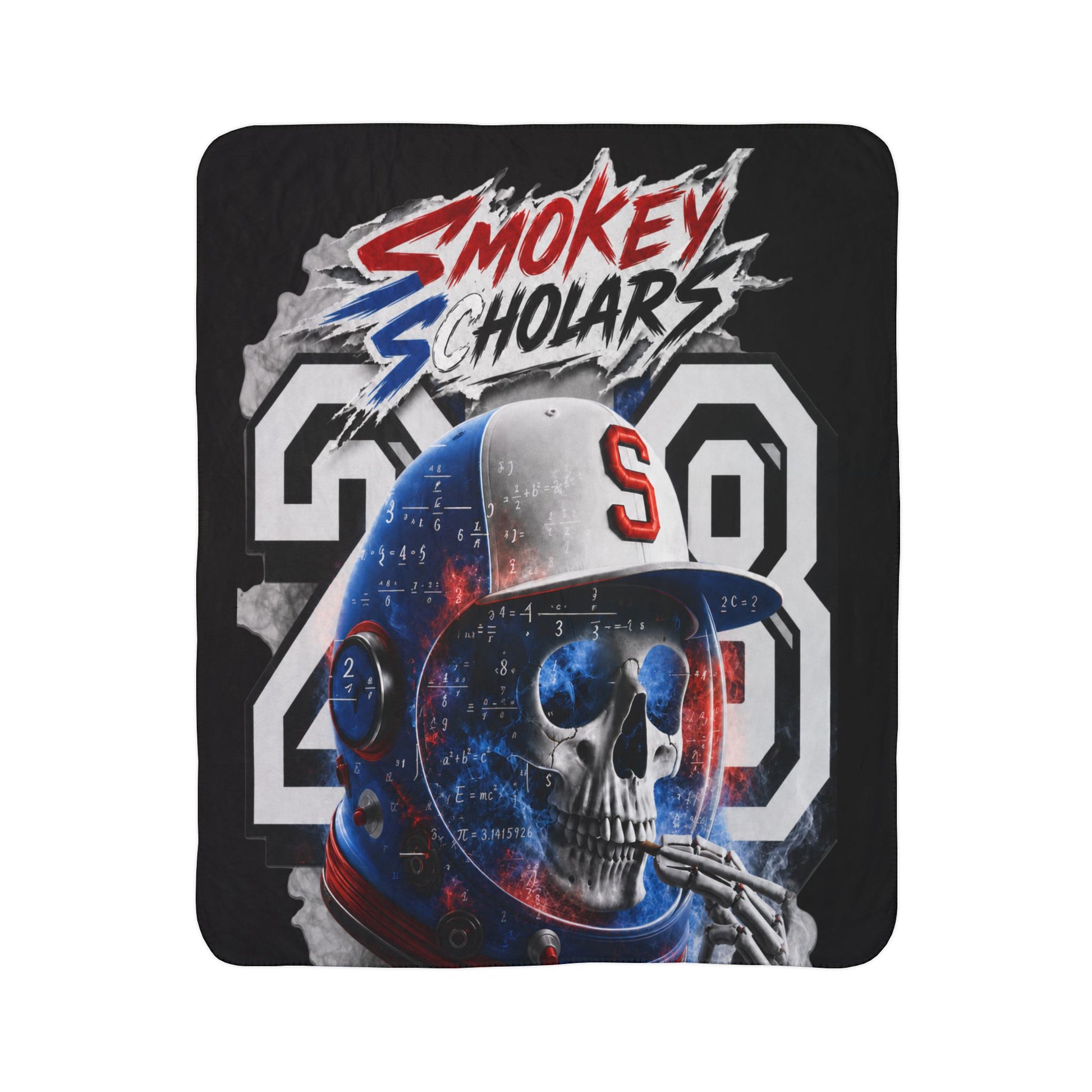 Smokey Scholars Astro Skelly Sherpa Blanket - Smokey Scholars