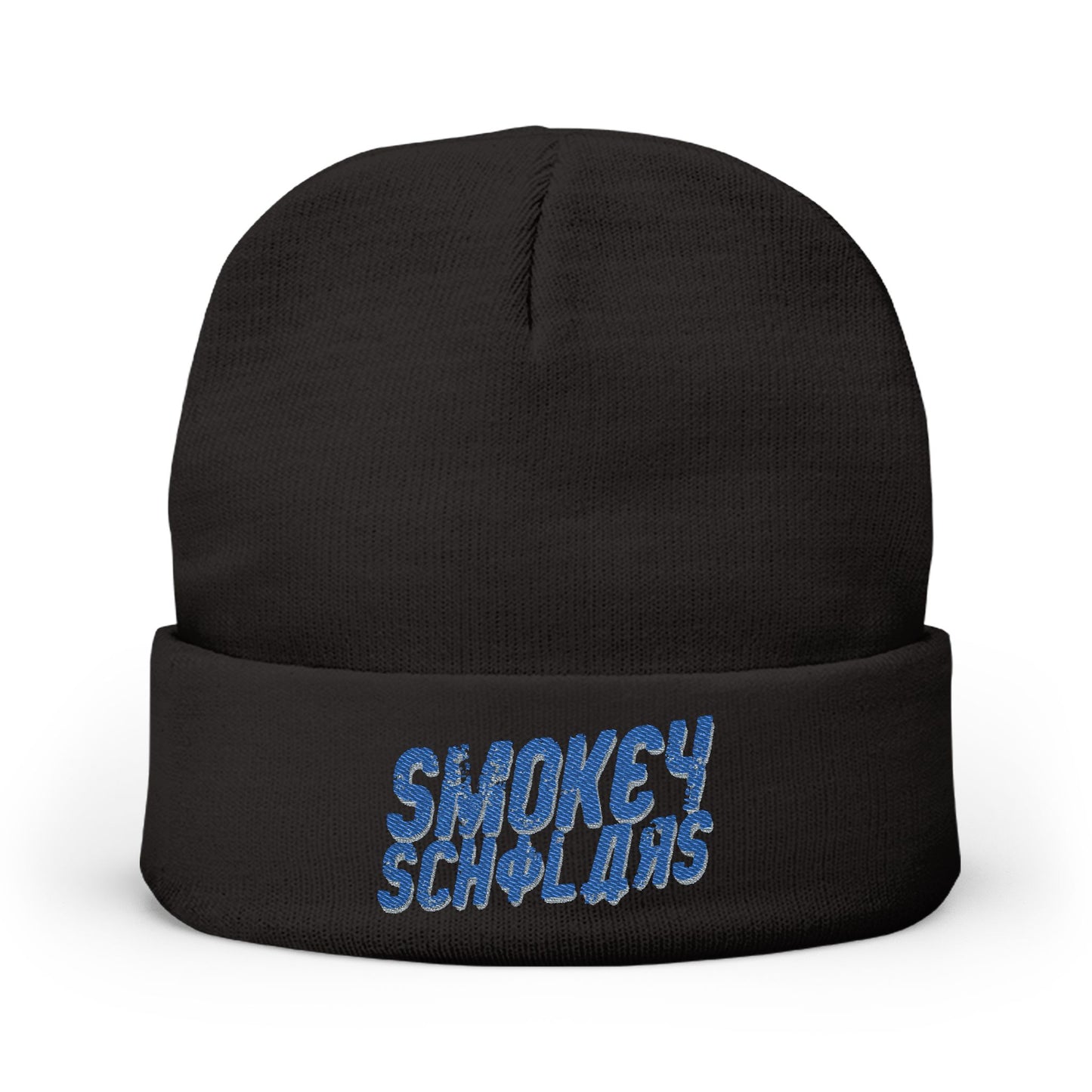 Smokey Scholars TM Gamma Smoke Knit Beanie (Embroidery) - Smokey Scholars