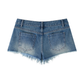 Smokey Scholars Women's Vintage Wash Raw Hem Denim Shorts - Smokey Scholars