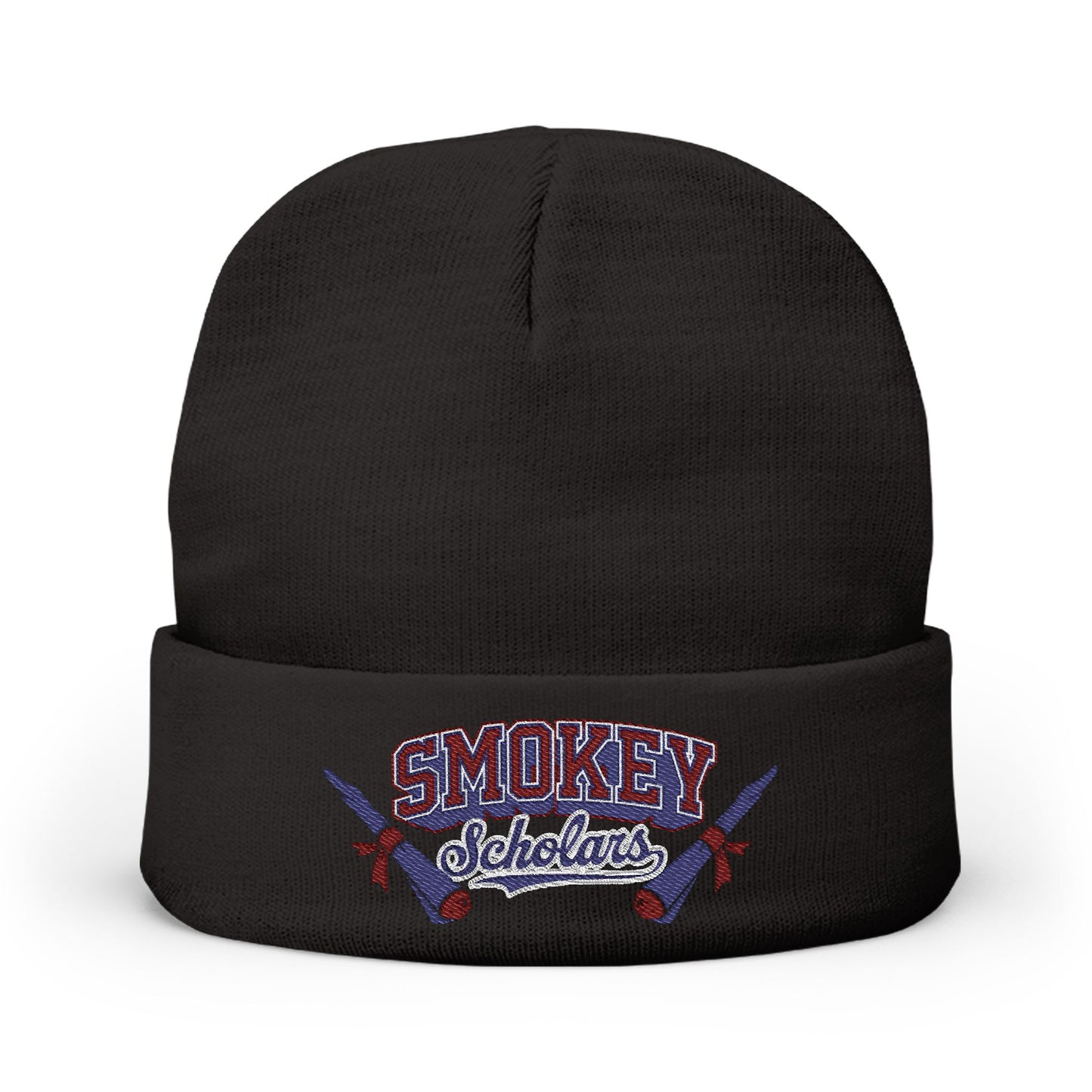 Smokey Scholars TM Knit Beanie (Embroidery) - Smokey Scholars