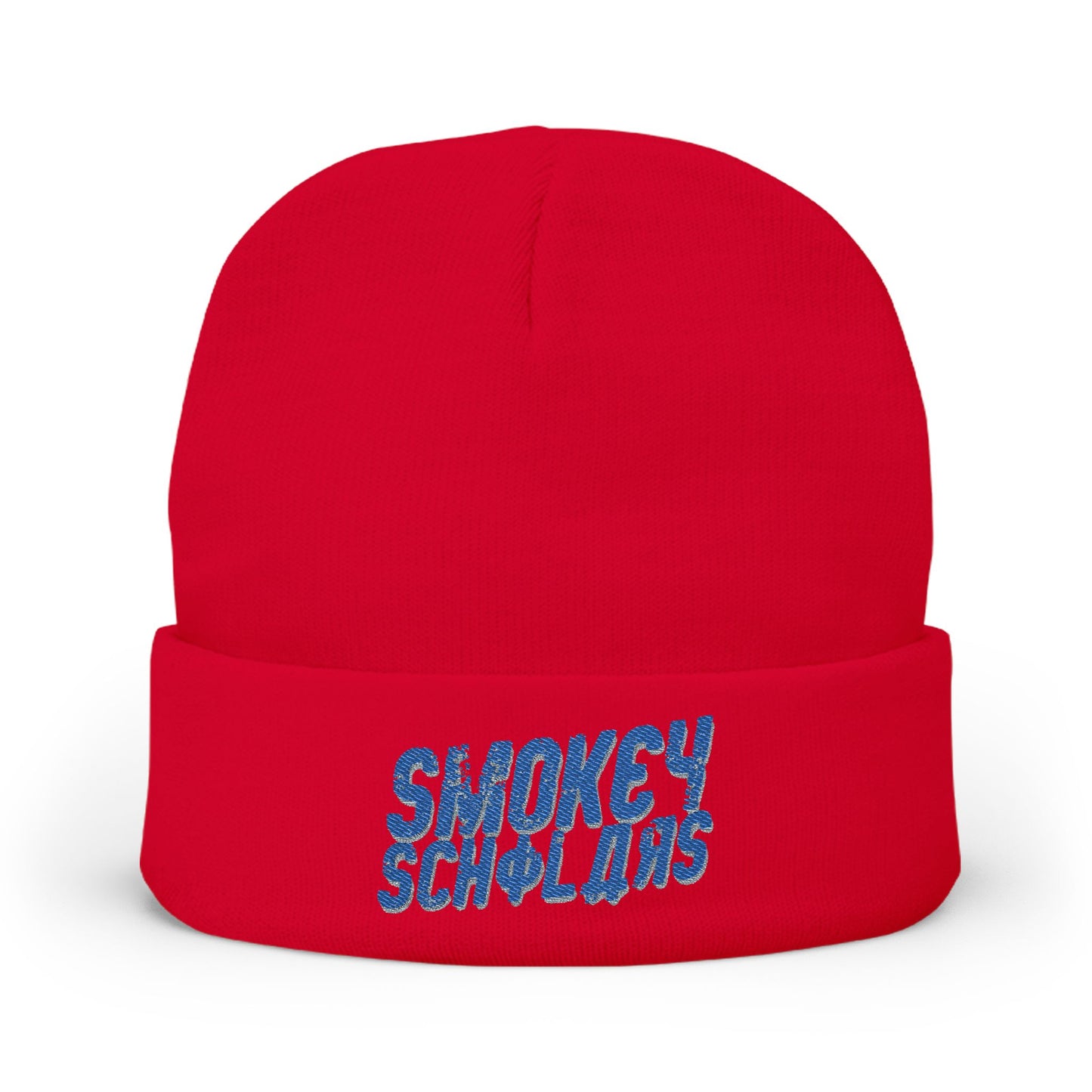 Smokey Scholars TM Gamma Smoke Knit Beanie (Embroidery) - Smokey Scholars