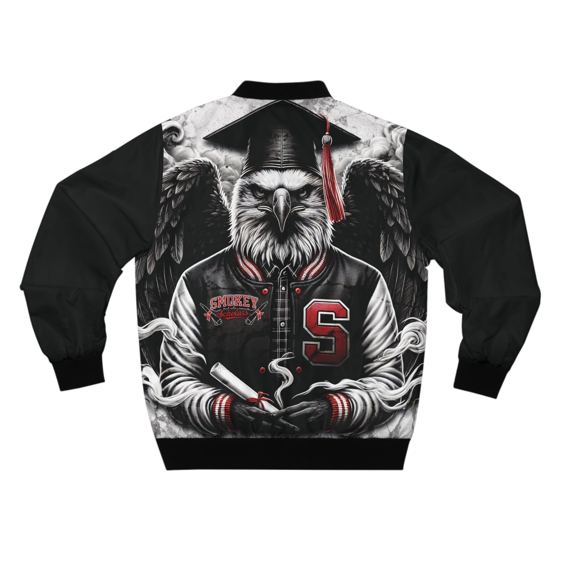 Smokey Scholars TM Premium Eagle Men's Bomber Jacket - Smokey Scholars