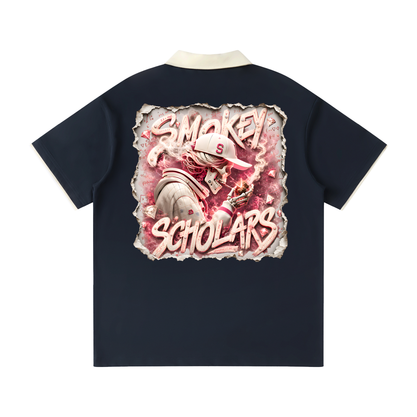 Smokey Scholars Navy Premium Graphic Polo - Smokey Scholars