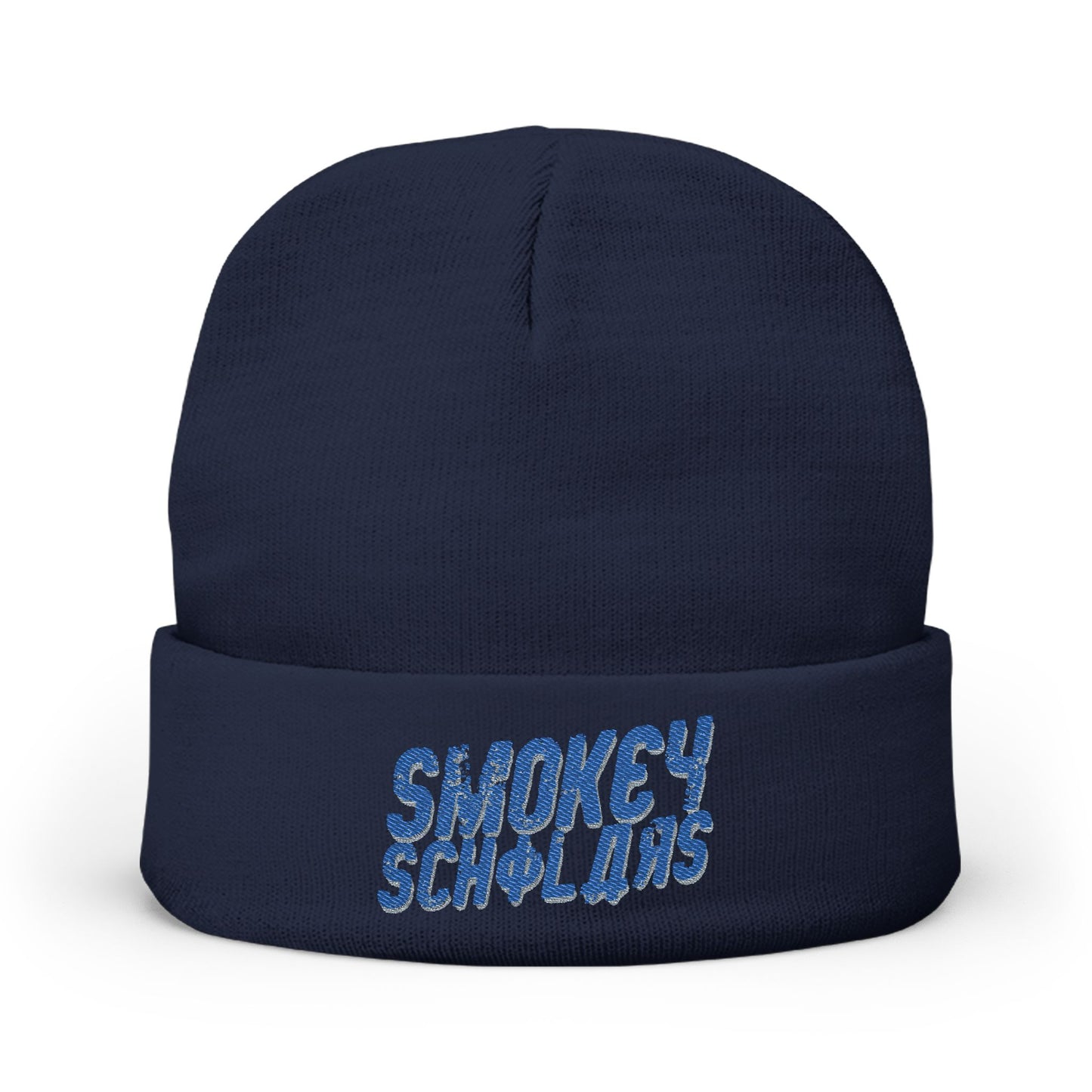 Smokey Scholars TM Gamma Smoke Knit Beanie (Embroidery) - Smokey Scholars