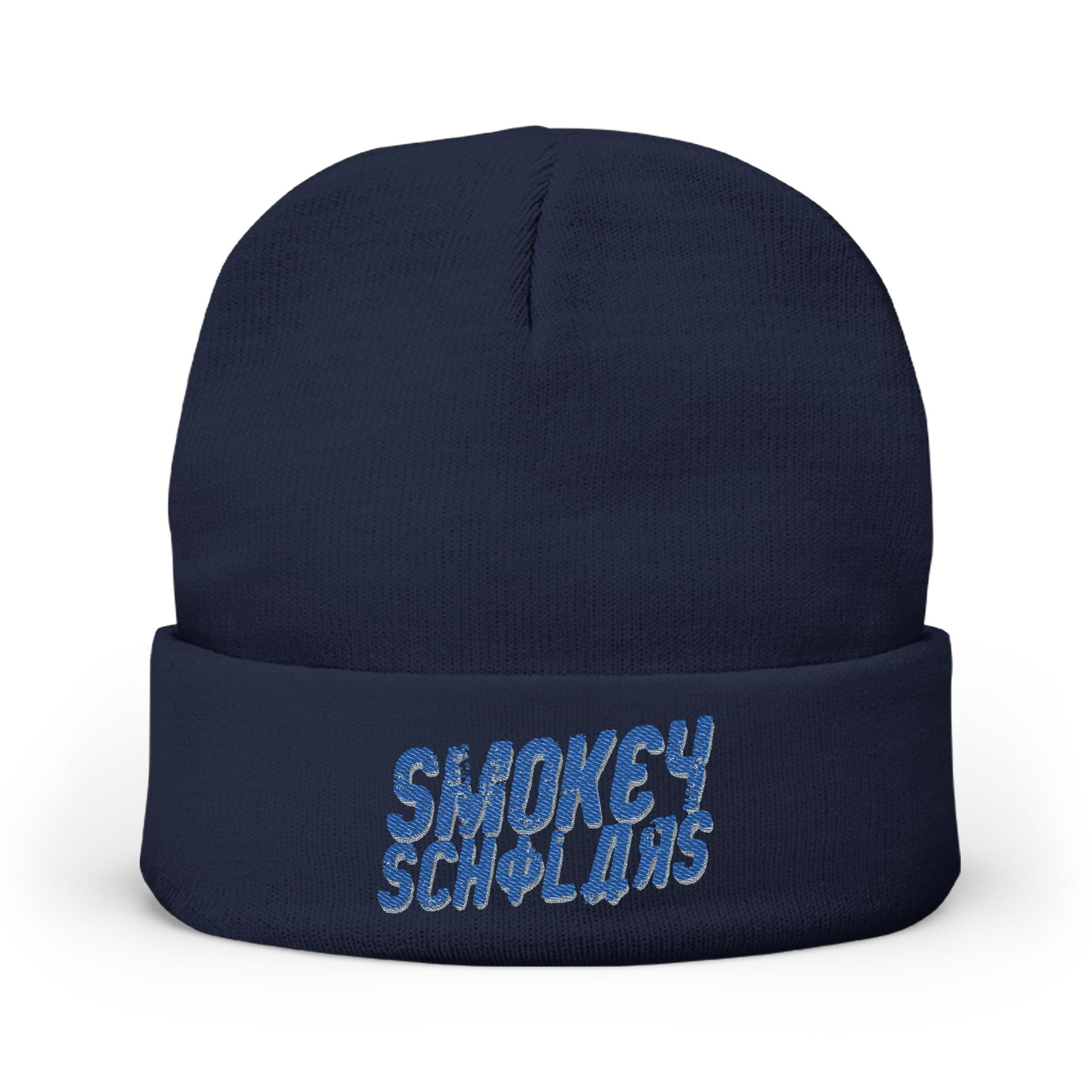 Smokey Scholars TM Gamma Smoke Knit Beanie (Embroidery) - Smokey Scholars