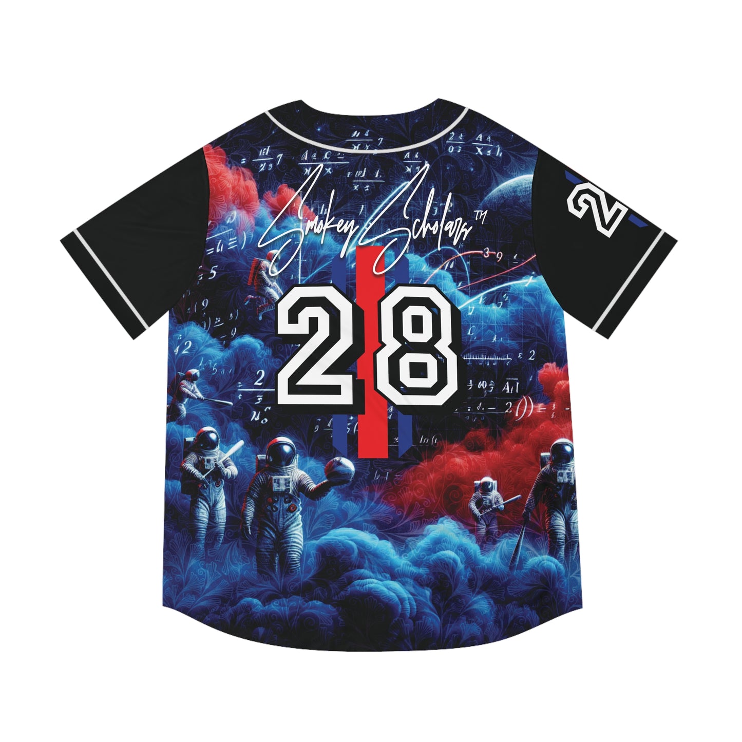 Smokey Scholars TM Astro-Skeleton Baseball Jersey (Black) - Smokey Scholars