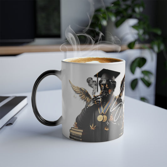 Smokey Scholars Blk Stone Color Morphing Mug, 11oz - Smokey Scholars