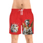 Smokey Scholars TM Red Angelic Mathematics  Men's Mid-Length Swim Shorts - Smokey Scholars