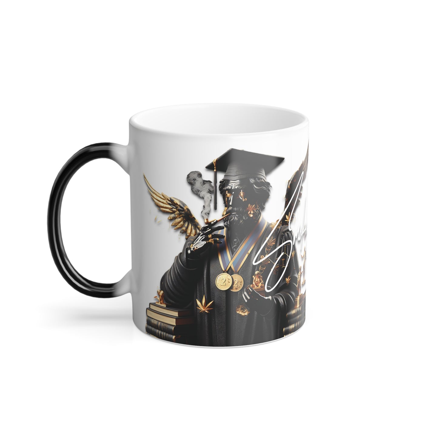 Smokey Scholars Blk Stone Color Morphing Mug, 11oz - Smokey Scholars