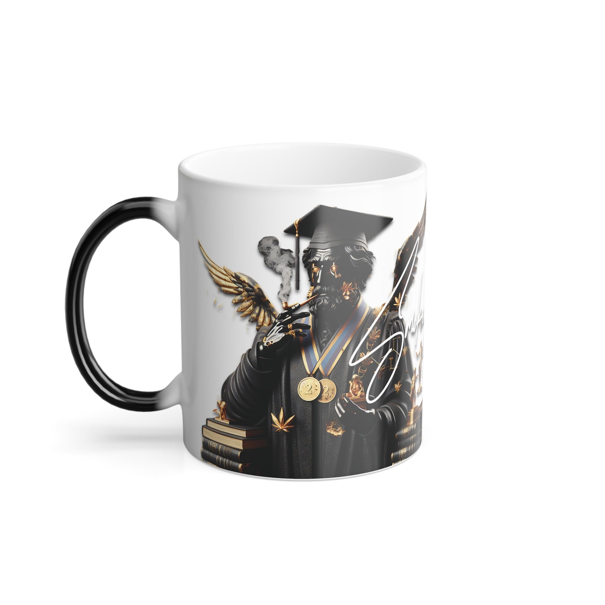 Smokey Scholars Blk Stone Color Morphing Mug, 11oz - Smokey Scholars