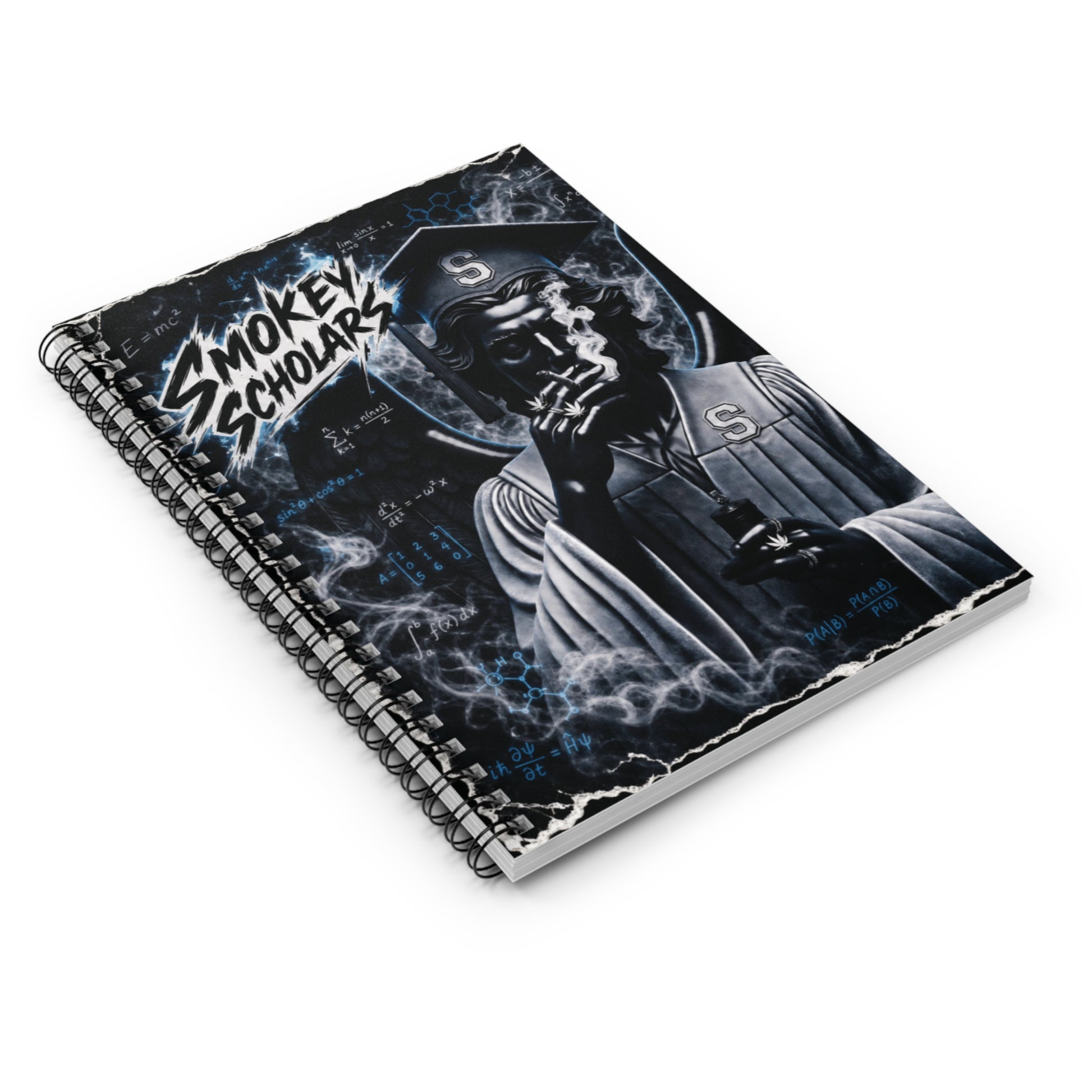 Smokey Scholars Ruled Spiral Notebook - Smokey Scholars