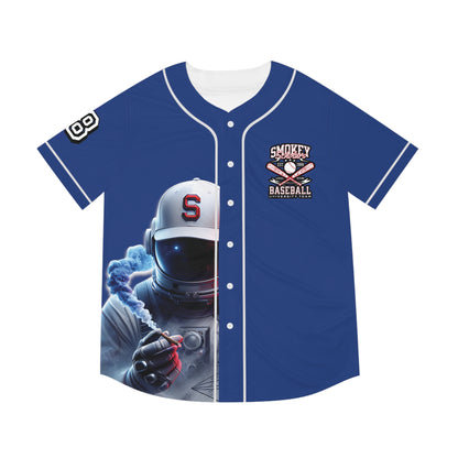 Smokey Scholars TM Astro-Skeleton Baseball Jersey (Blue) - Smokey Scholars