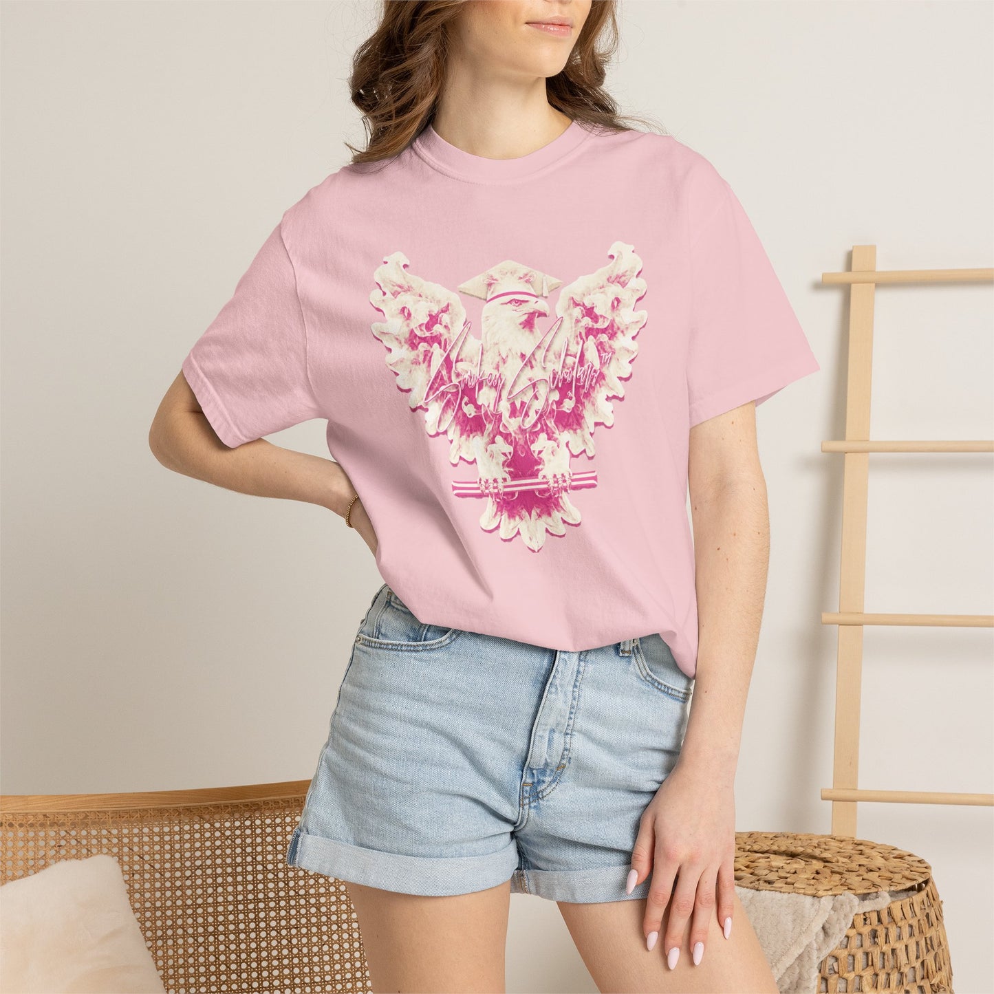 Smokey Scholars Pink Sealed Eagle Tee - Smokey Scholars