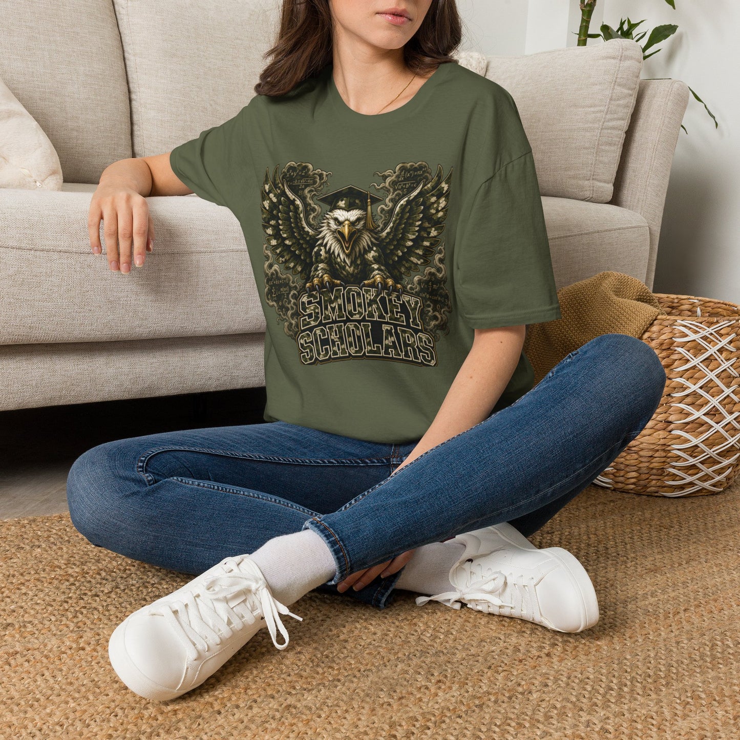 Smokey Scholars Camo Eagle  T-Shirt