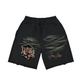 Vintage Washed  Tiger Stripes Short Pants - 360 GSM - Smokey Scholars