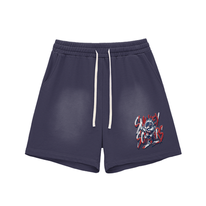 Smokey Scholars United Skelly Cotton Shorts - Smokey Scholars