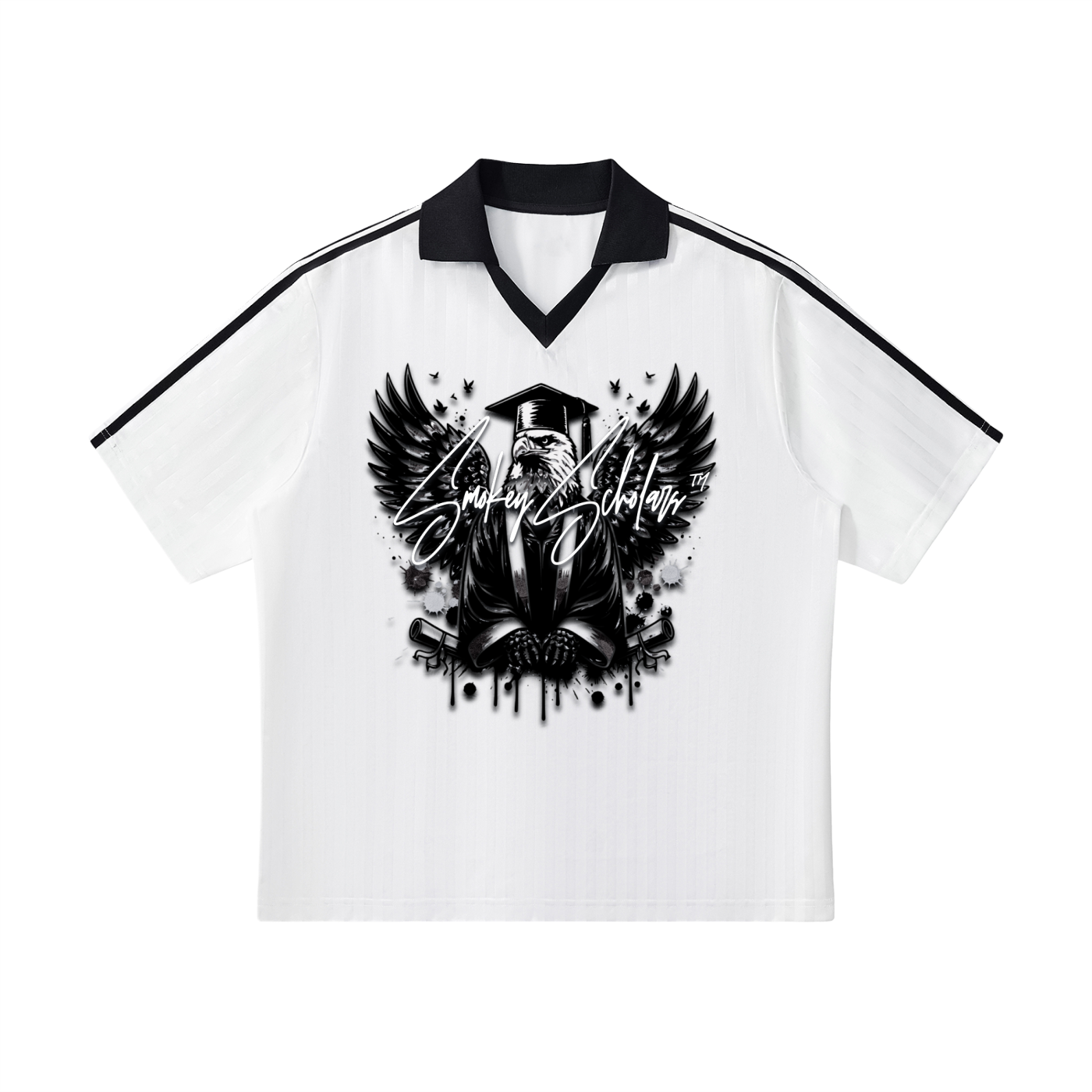 Smokey Scholars TM Contrast Collar Striped Soccer Jersey