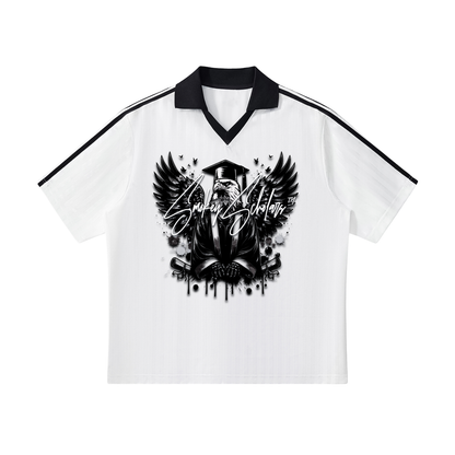 Smokey Scholars TM Contrast Collar Striped Soccer Jersey