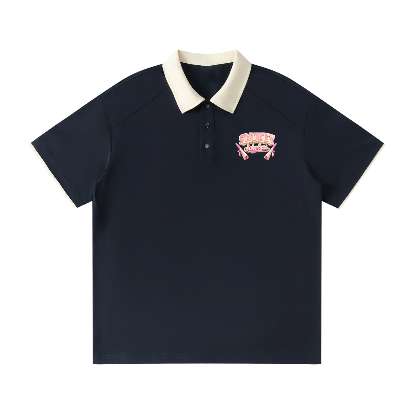 Smokey Scholars Navy Premium Graphic Polo - Smokey Scholars